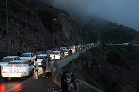 ترافیک سنگین شبانگاهی در جاده‌های مازندران