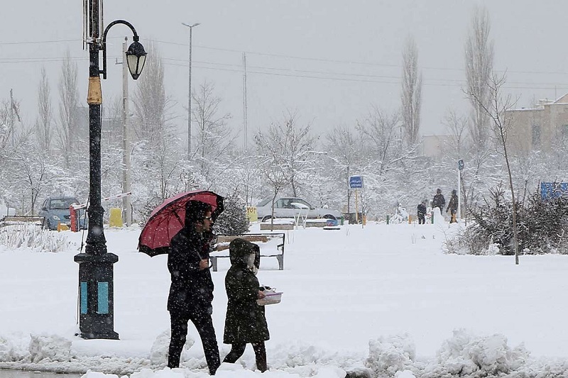 برف ، مدارس ابتدایی کلاردشت را به تعطیلی کشاند