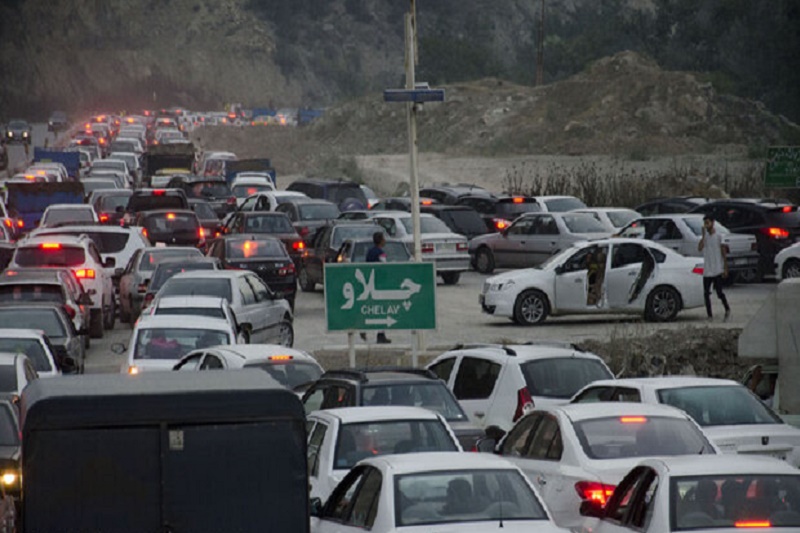 ترافیک سنگین در محور هراز، چالوس و فیروزکوه