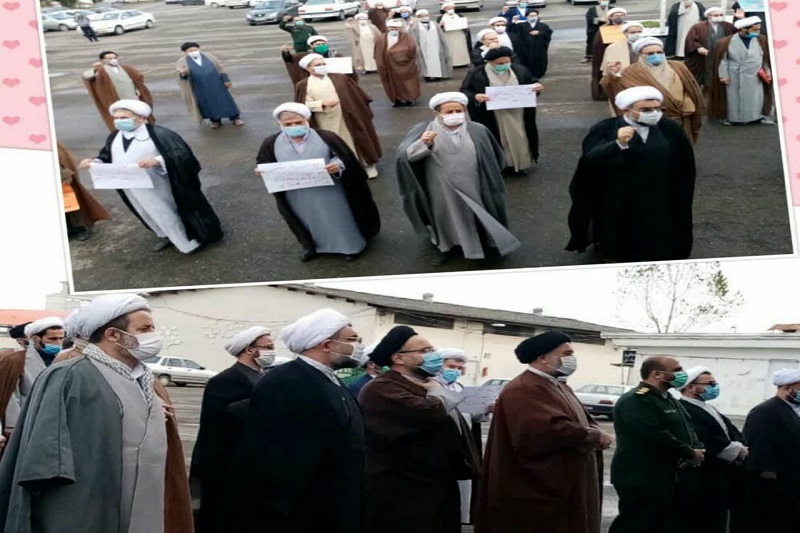 تجمع جمعی از طلاب و روحانیون شهرستان آمل
