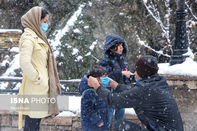 برف در راه مازندران